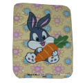 100% cotton fleece printed baby blanket